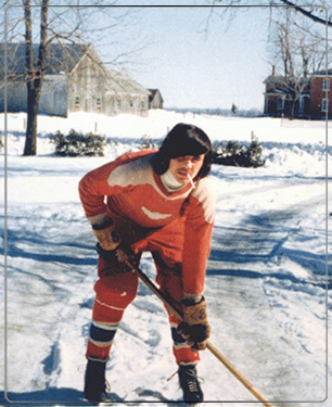 Réjean aimait les sports et jouer au hockey